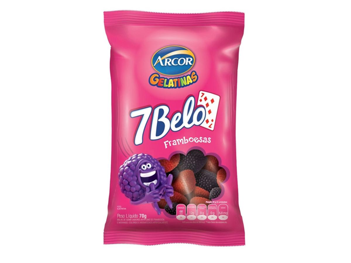 10117-GELATINA ARCOR 7 BELO FRAMBOESA 70GR 1X70GR