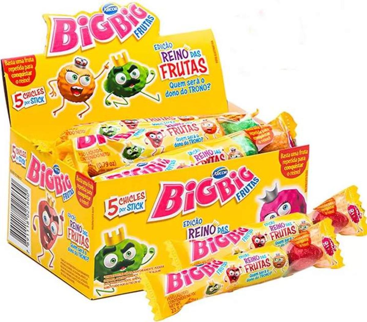 10541- CHICLE ARCOR BIG BIG REINO DAS FRUTAS 12X22,5G