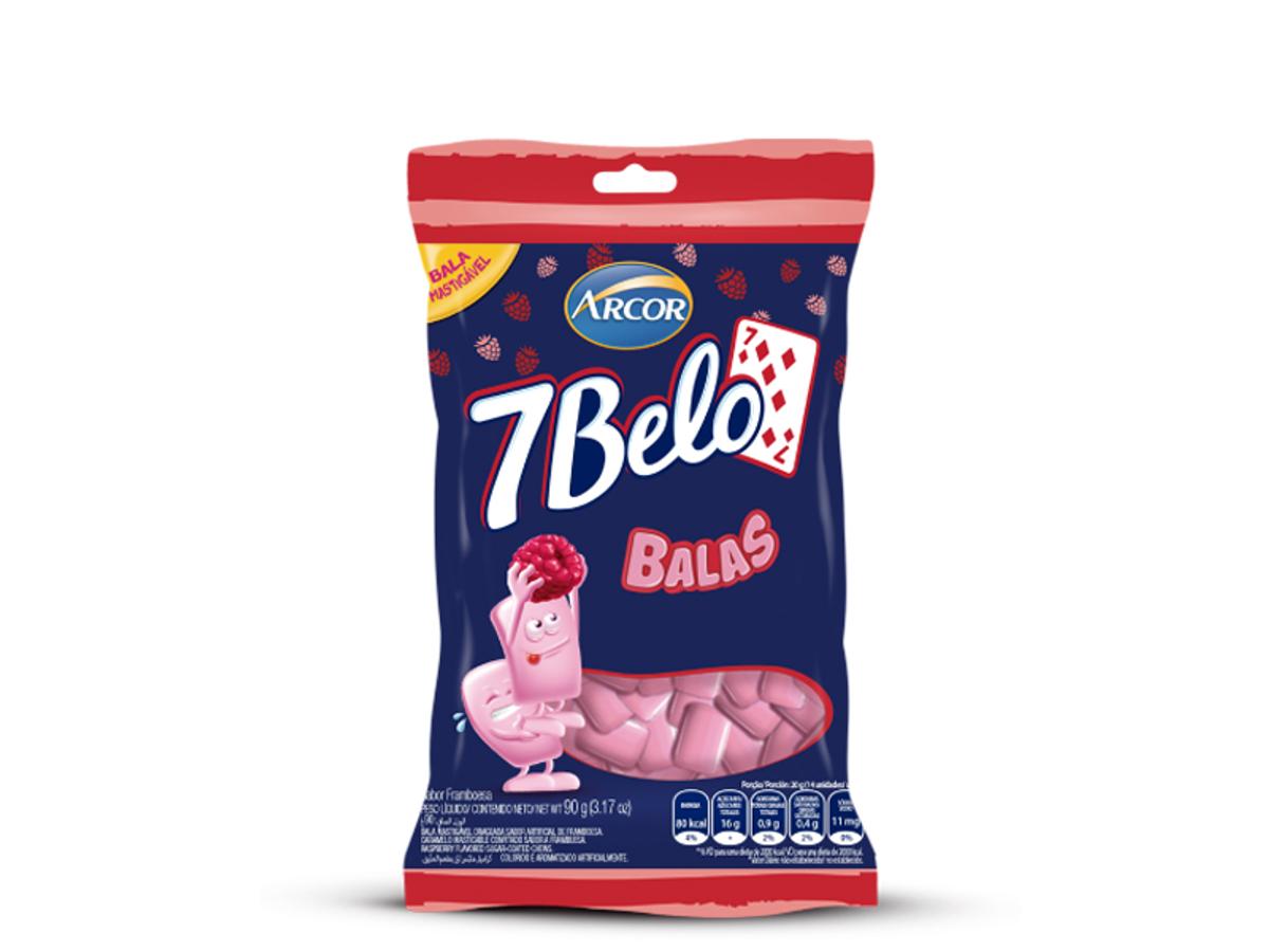 10589 - BALA 7 BELO DRAGEADA FRAMBOESA 1X12X40GR