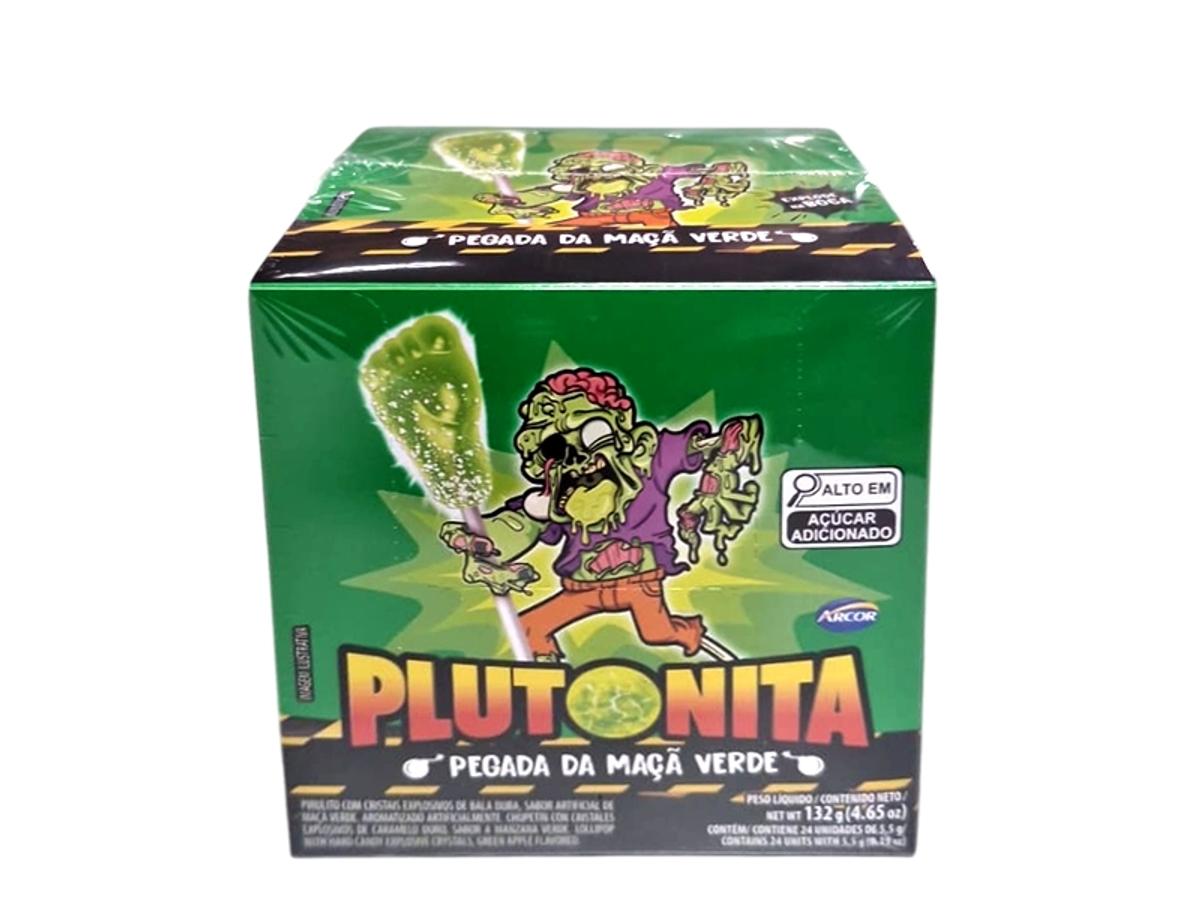 11571 - PIRULITO PLUTONITA EXPLOSIVO PEGADA MACA VERD 1X24X5,5GR