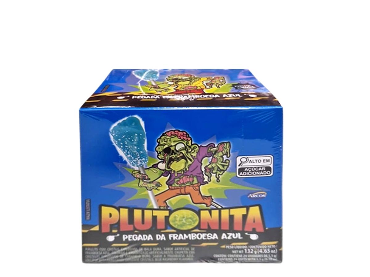 11570 - PIRULITO PLUTONITA EXPLOSIVO PEGADA FRAMBOESA 1X24X5,5GR