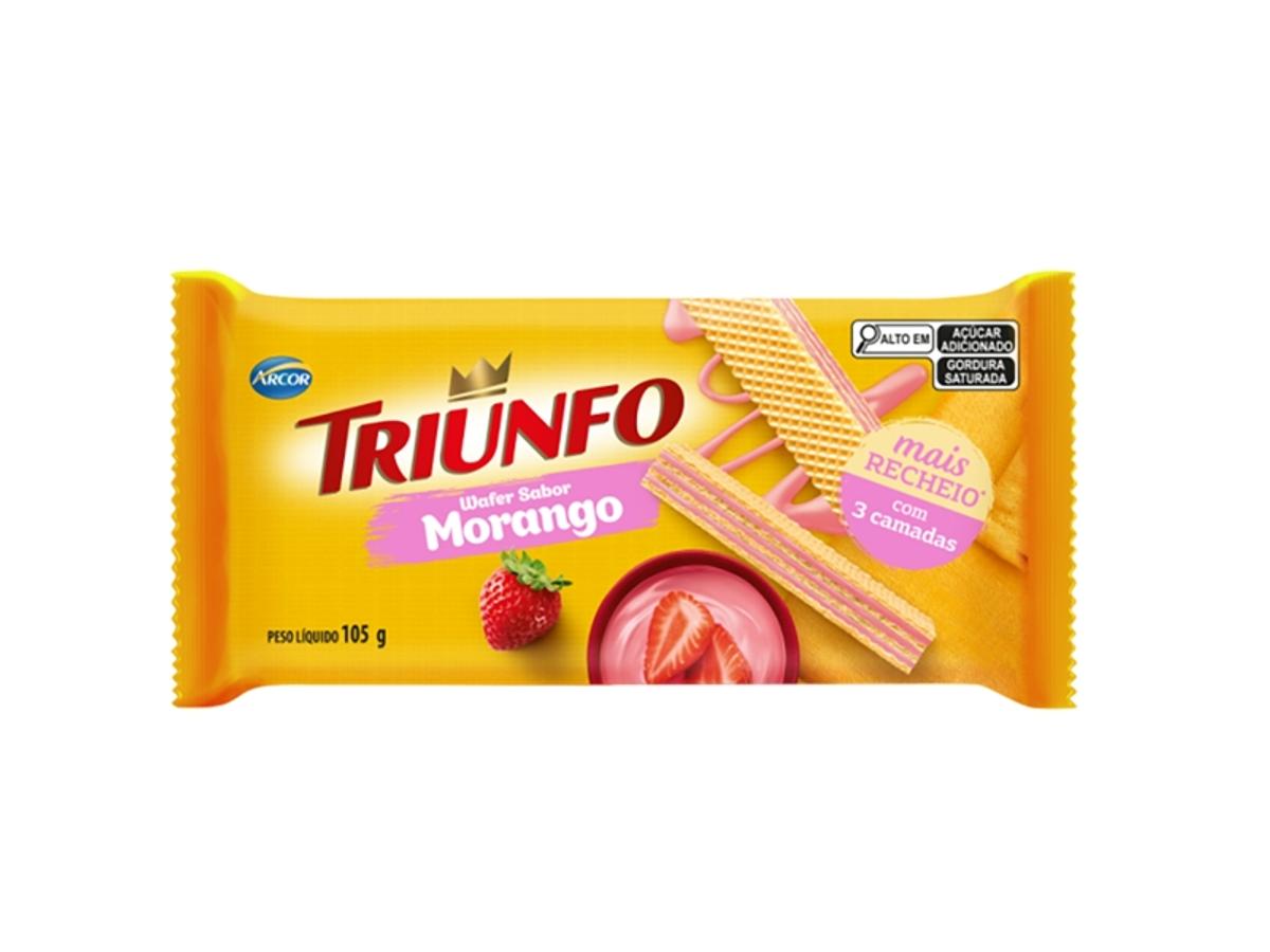10130-BISC. TRIUNFO WAFFER MORANGO 105GR 1X105GR