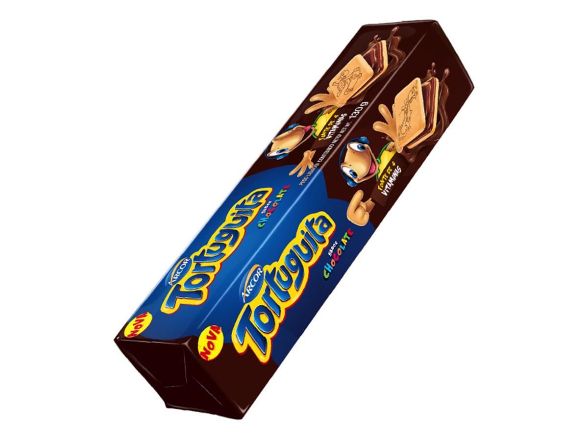 10420-BISC. TORTUGUITA RECH. QUAD. CHOCOLATE 1X130GR