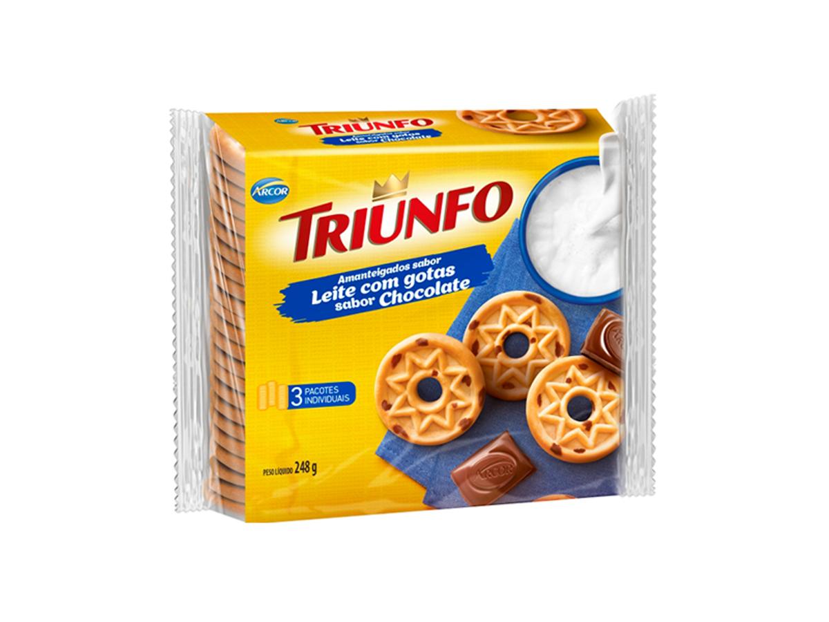 10623 - BISC. TRIUNFO AMANTEIGADO LEITE GOTAS CHOC. 1X248GR