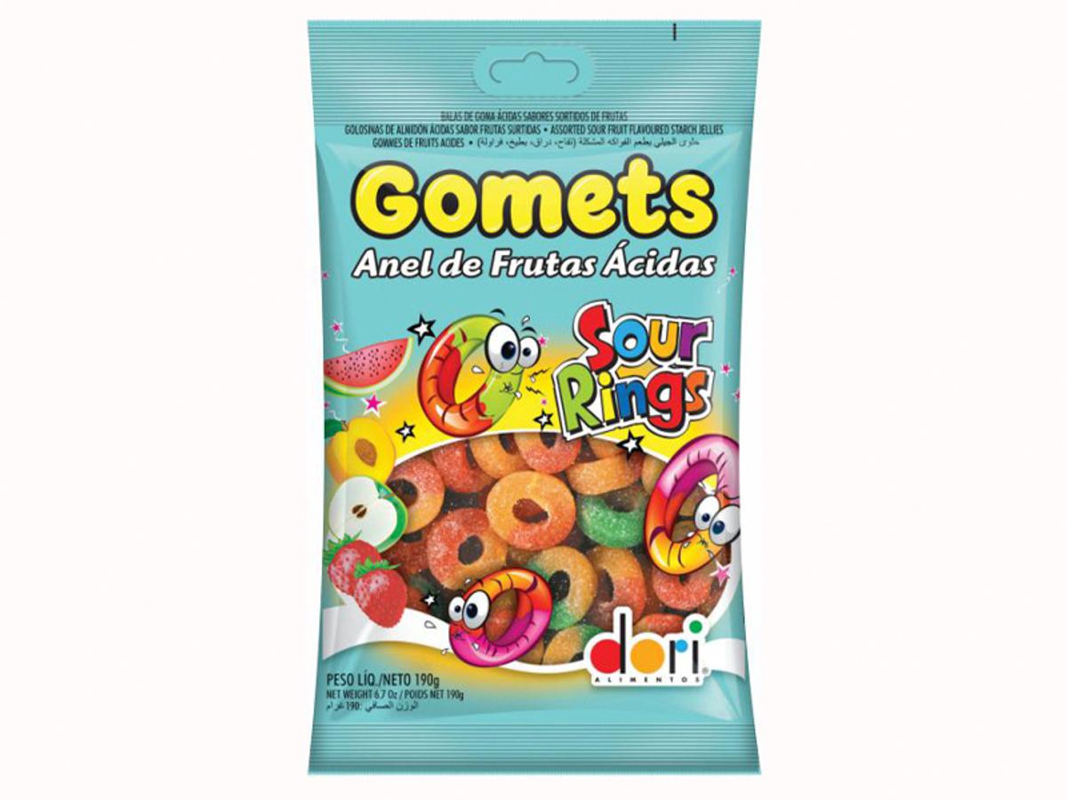 8216-DORI 190GR GOMET'S ANEL FRUTAS ÁCIDAS 1X190GR