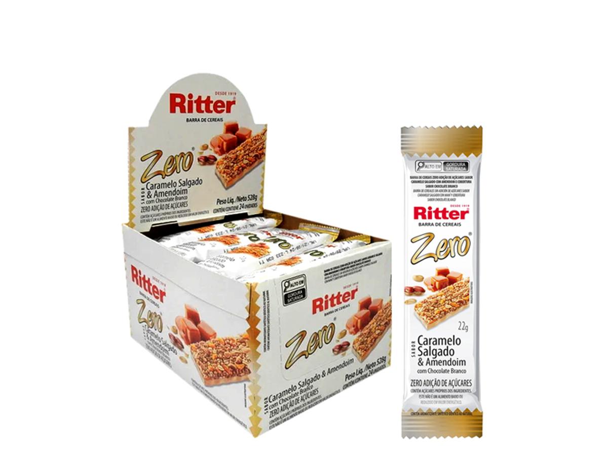 10918 - RITTER BAR.CEREAL ZERO CARAMELO SALGADO/AMEND 1X24X22GR