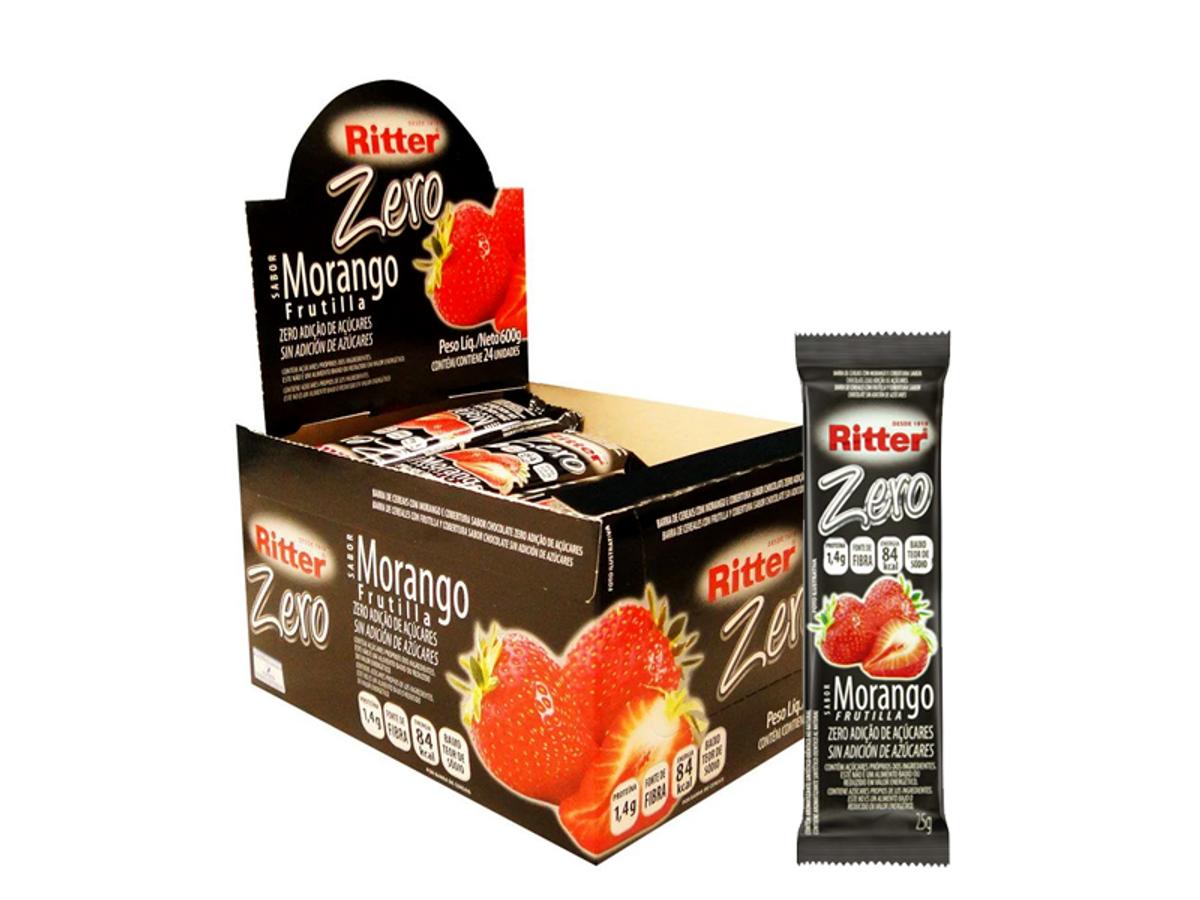 10916 - RITTER BAR.CEREAL ZERO MOR/CHOCOLATE BRANCO 1X24X22GR