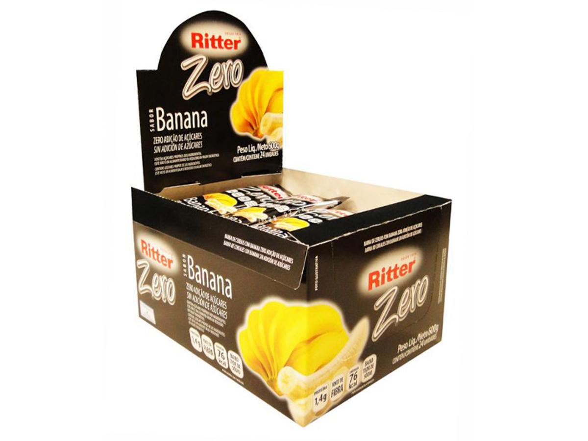 8510 - RITTER BARRA DE CEREAL BANANA ZERO ACUCAR 1X24X25GR