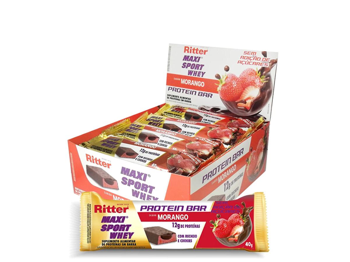11316 - RITTER BAR.PROTEINA 12G MAXI MORANGO 1X12X40GR