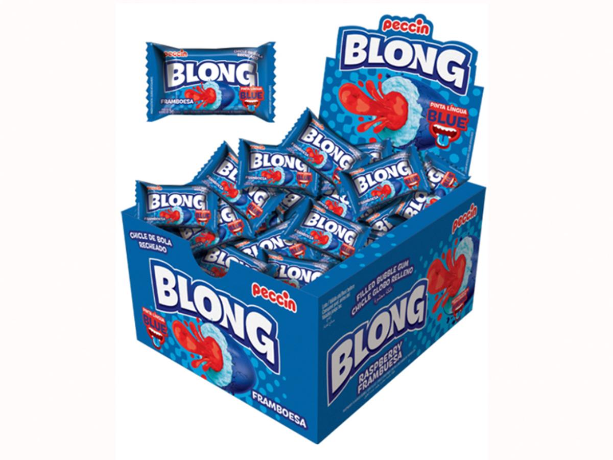 4228-CHICLE PECCIN BLONG BLUE FRAMB.PINTA BOCA 1X40UN
