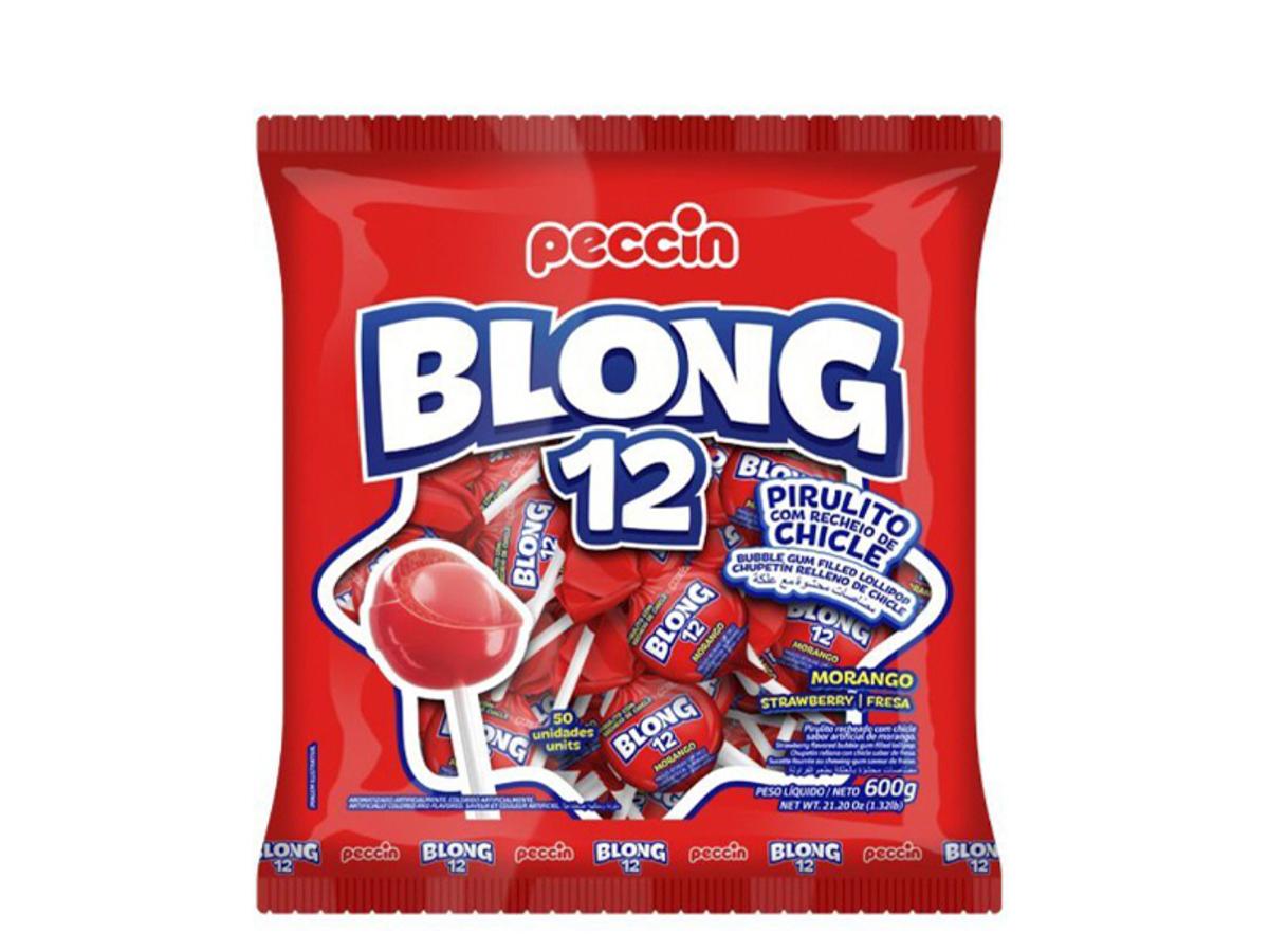 9033-PIRULITO PECCIN BLONG 12 MORANGO 1X50X12GR