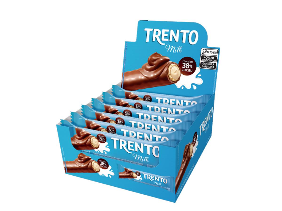11360 TRENTO RECH. CHOC. MILK 38% CACAU CX 464GR 1X16UN