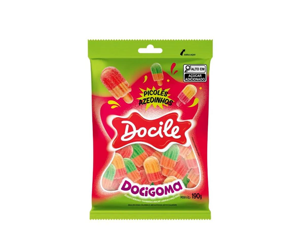 11077 - DOCILE GOMA 190G PICOLES AZEDINHOS 1X190GR
