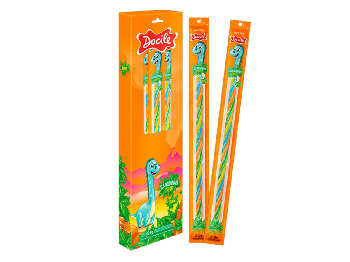 11076 - DOCILE BIG REGALIZ DINO FRUTAS VERM. 1X24X26GR