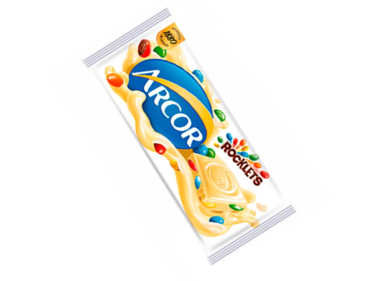 10383-TABLETE ARCOR CHOC. ROCKELETS BRANCO 80GR 1X80GR