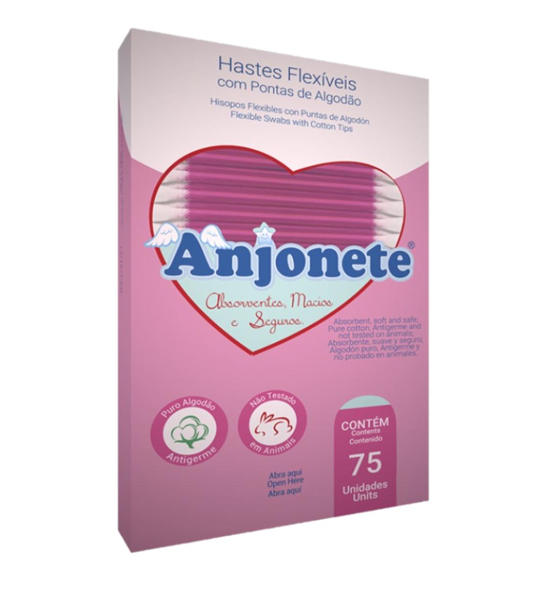 6210-HASTE ANJINHO ROSA C/75 (COTONETE) 01X12UN