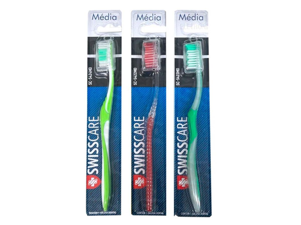 11491 - ESCOVA DENTAL SWISSCARE ADULTO MEDIA 1X12UN