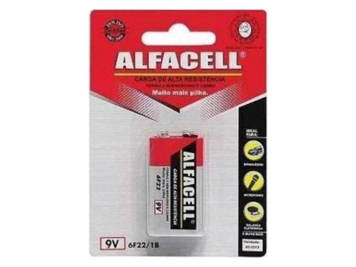 8952-BATERIA ALFACELL COMUM 9V (VERMELHA) 1X12UN