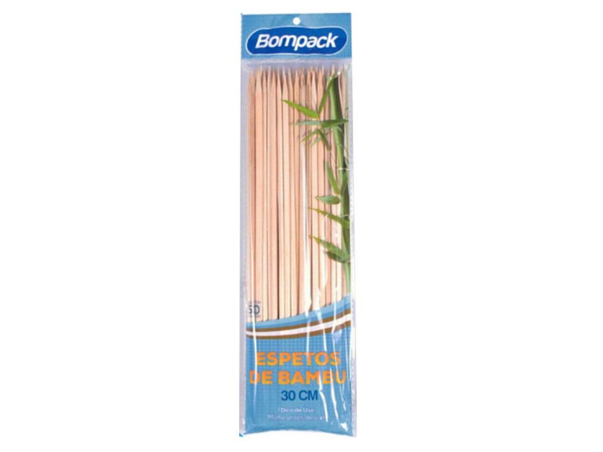 8770-ESPETO DE BAMBU BOMPACK30CM 1X50UN
